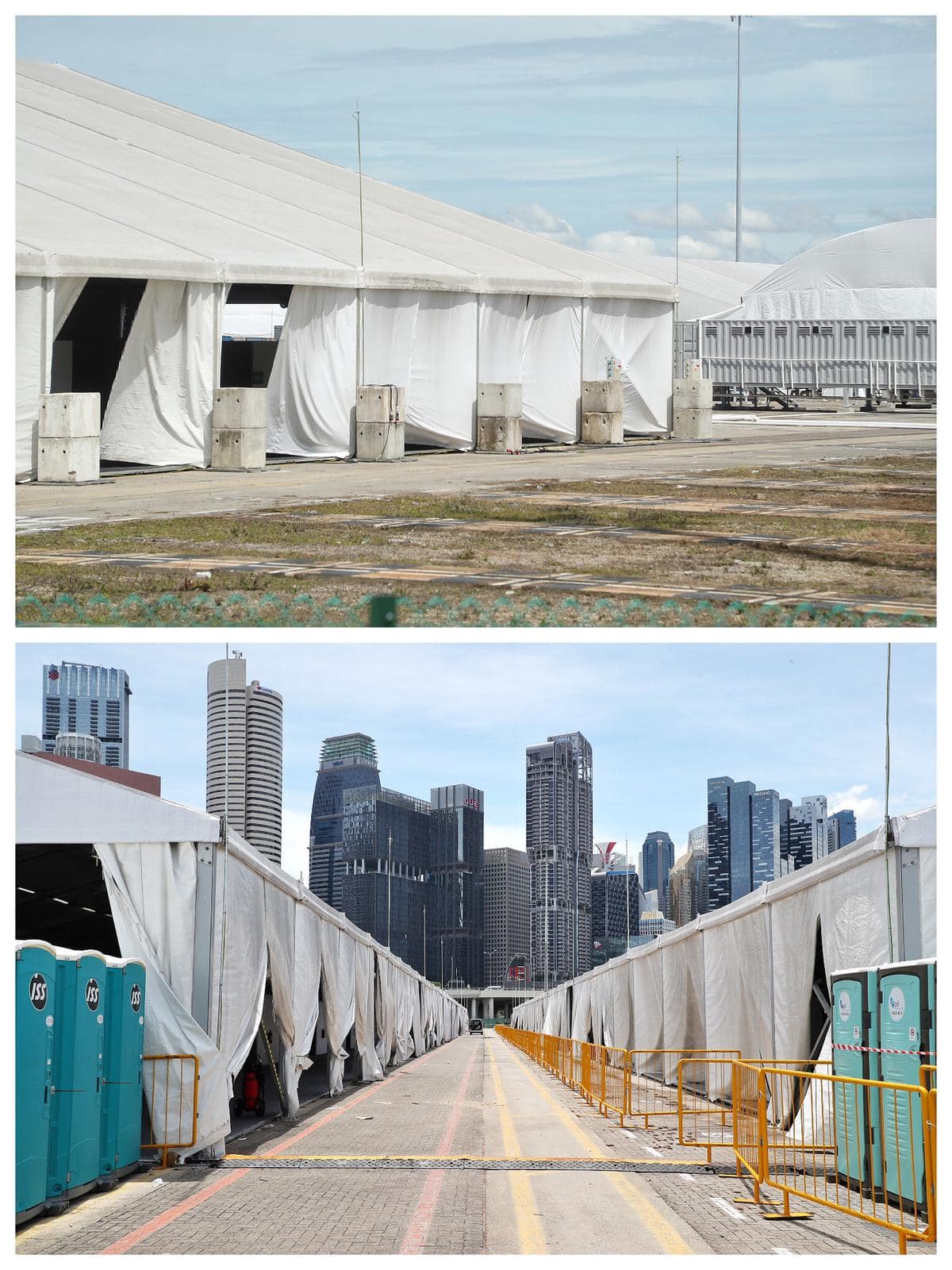 singapore white tents coronavirus